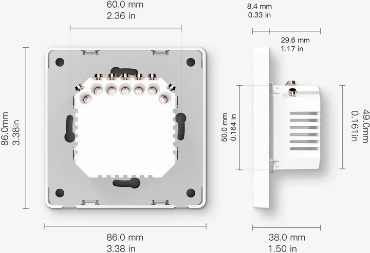 Розумний перемикач Wi-Fi Tuya Zigbee SR-ZT3-W Білий (5902135159453) - зображення 3