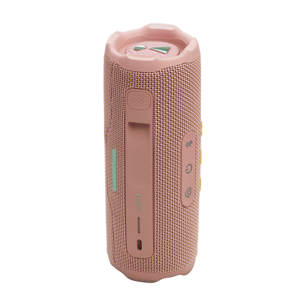 Акустическая система портативная JBL серии Flip 7 Flip 7 Pink (JBLFLIP7PINK), двухполосная, 35 Вт (25+10), 60 Гц – 20 кГц, Bluetooth 5.4, 14 часов автономн. работы, USB-Type C,IP67, розовый - изображение 4