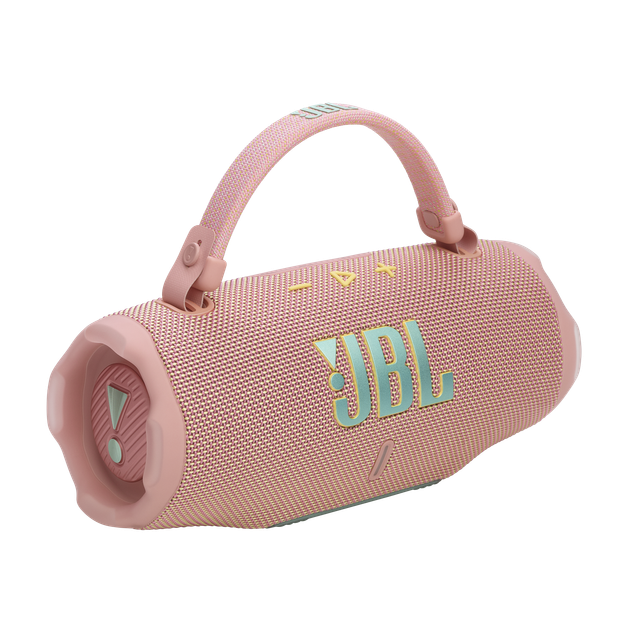 Акустическая система портативная JBL серии Charge 6 Pink (JBLCHARGE6PINK), двухполосная, 45 Вт, Bluetooth: 5.4, 24 часов автон. работы, 56 Гц - 20 кГц, IP68, розовый - изображение 6