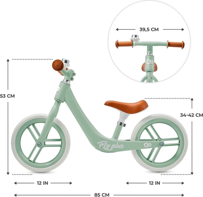 Біговел Kinderkraft Fly Plus Fresh mint (KRFLPL00MIN0000) - зображення 11
