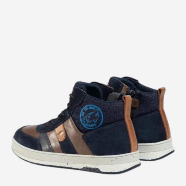 Sneakersy chłopięce za kostkę Geox J04CXD0CL22-C6MF4 34 Ciemnogranatowe (8054730803235) - obraz 4