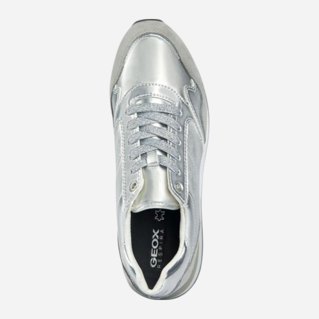 Sneakersy damskie Geox D25RTB0Y222-C0898 38 Srebrne (8056206025370) - obraz 4