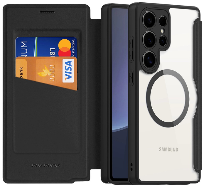 Чохол-книжка DUX Ducis Skin X Pro для Samsung Galaxy S25 Ultra з MagSafe та гаманцем Black (6971824160956) - зображення 2