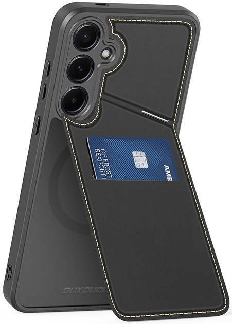 Etui DUX Ducis Rafi II na Samsung Galaxy S25+ z podstawka i portfelem Black (6971824161281) - obraz 2