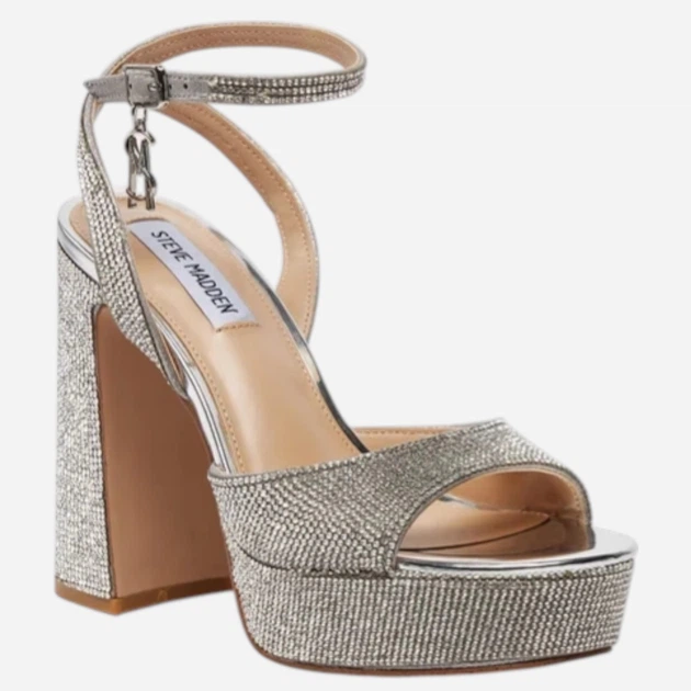 Sandały damskie Steve Madden Transpire SM11002901 39 Srebrne (8720857311662) - obraz 2