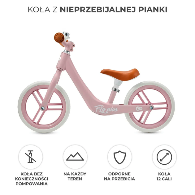 Беговел Kinderkraft Fly Plus Powder pink (KRFLPL00PNK0000) - зображення 7