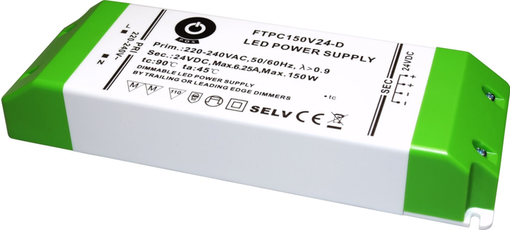 Zasilacz POS LED Driver 24V, 6.25A, 48-150W CV (FTPC150V24-D) (5902135133682) - obraz 1