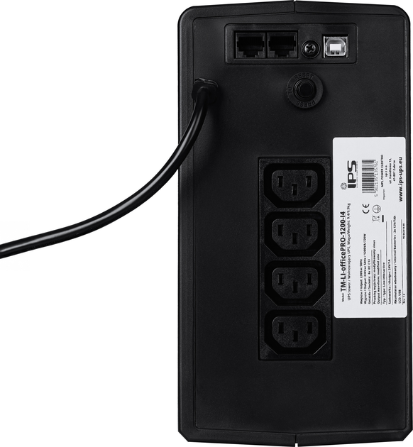 UPS IPS TM-LI-OFFICEPRO-1200-I4 1200VA/720W (5902135157633) - obraz 3