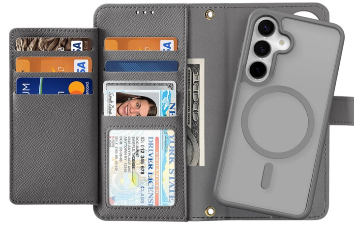 Чохол-книжка DUX Ducis Lawa для Samsung Galaxy S25+ зі знімним магнітним гаманцем Grey (6971824162257) - зображення 1