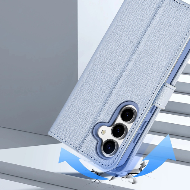 Etui z klapką DUX Ducis Lawa na Samsung Galaxy S25+ z odlaczanym portfelem magnetycznym Blue (6971824162264) - obraz 6