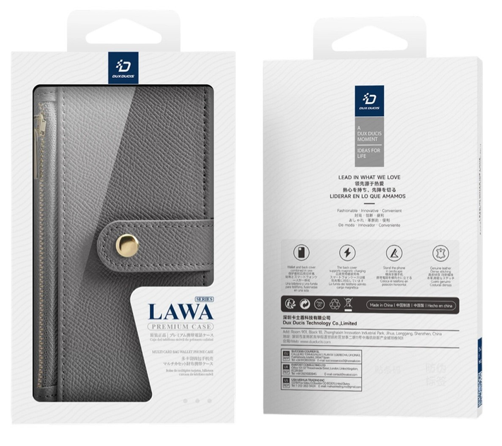 Etui z klapką DUX Ducis Lawa na Apple iPhone 16 Grey (6934913004913) - obraz 2