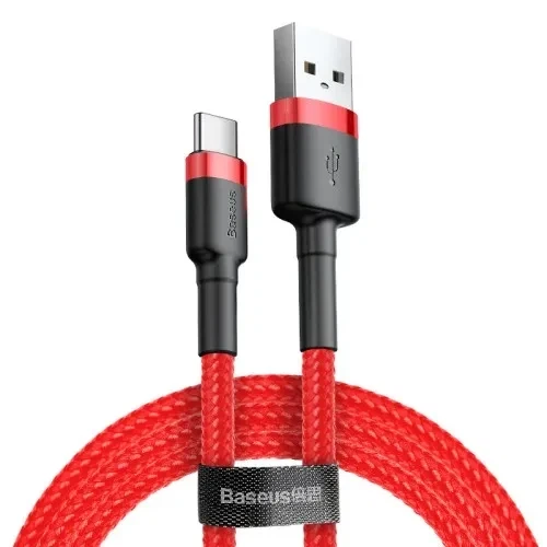USB кабель Baseus Cafule for Type-C 3A/1m. Red CATKLF-B09 - Фото 1 USB кабель Baseus Cafule for Type-C 3A/1m. Red CATKLF-B09 - изображение 1