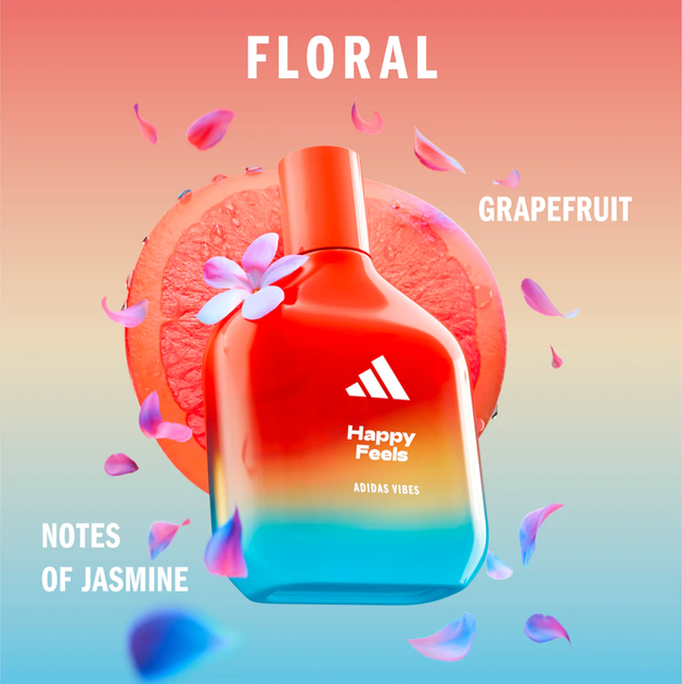 Woda perfumowana unisex Adidas Vibes Happy Feels 50 ml (3616305447326) - obraz 3