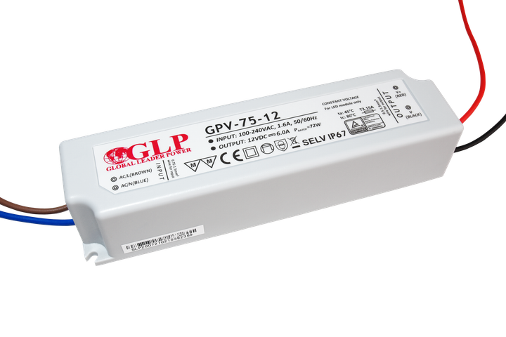 Zasilacz GLP LED 12V/6A CV GPV-75-12 (5901885208237) - obraz 1