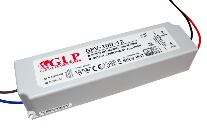 Zasilacz GLP LED 12V/8.3A CV GPV-100-12 (5901885208251) - obraz 1
