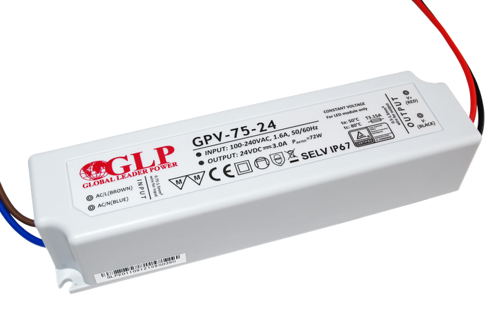 Zasilacz GLP LED 24V/3A CV GPV-75-24 (5901885208244) - obraz 1