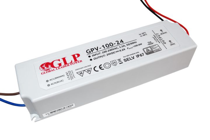 Zasilacz GLP LED 24V/4.2A CV GPV-100-24 (5901885208268) - obraz 1