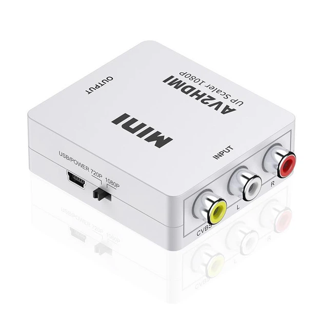 Конвертер AV2HDMI – преобразователь RCA (тюльпан) в HDMI с upscaler Full HD, адаптер для подключения старой техники к современным телевизорам - Фото 4 Конвертер AV2HDMI – преобразователь RCA (тюльпан) в HDMI с upscaler Full HD, адаптер для подключения старой техники к современным телевизорам - изображение 4