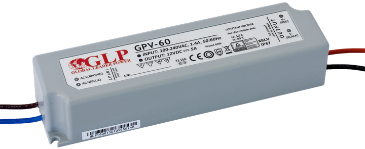 Блок живлення GLP LED 15V/4A CV GPV-60-15 (5902135113646) - зображення 1