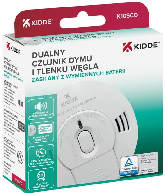 Czujnik tlenku węgla i dymu Kidde K10SCO (KID-K10SCO) - obraz 7