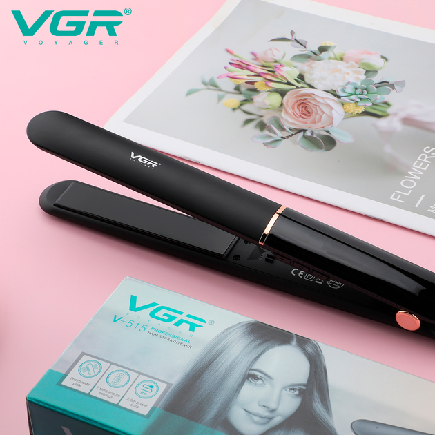 Плойка VGR V-515 BLACK, температура от 100°C до 210°C, керамическое покрытие, LED дисплей, 50 Вт - изображение 10