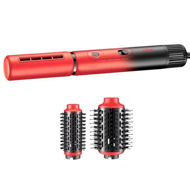 Фен-стайлер VGR V-489 RED 3 в 1, Professional, 3 насадки, 1100-1300 Вт - изображение 3