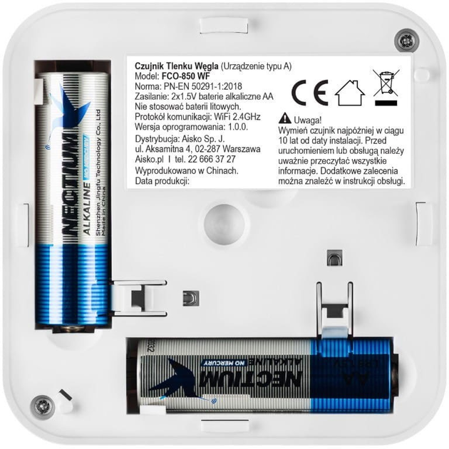 Czujnik czadu Firesco FCO-850 WF (FIR-FCO-850WF) - obraz 3