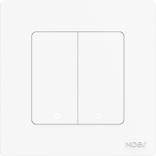 Przełącznik ścienny Moes TUYA ZS-SR-EU2-WH-MS Star Ring Zigbee Biały (5902135155943) - obraz 1