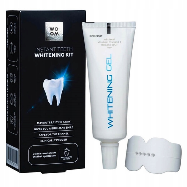 Набір для відбілювання зубів Woom Instant Teeth Гель 30 мл + Капа (4751033921157) - зображення 1