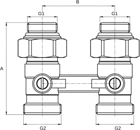 Узел нижнего подключения ASG 1/2"x3/4" прямой (6556775) - изображение 2