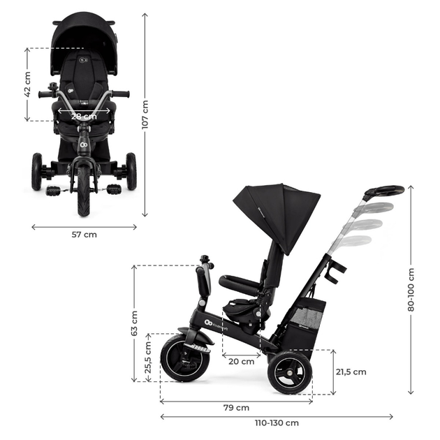 Rowerek trójkołowy Kinderkraft Easytwist Black (KREASY00BLK0000) - obraz 15