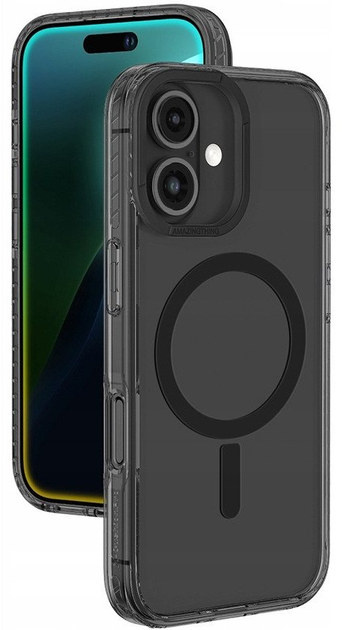Панель AMAZINGthing Titan Pro Mag Case з магнітним кільцем для Apple iPhone 16 Plus Black (4896238000556) - зображення 1