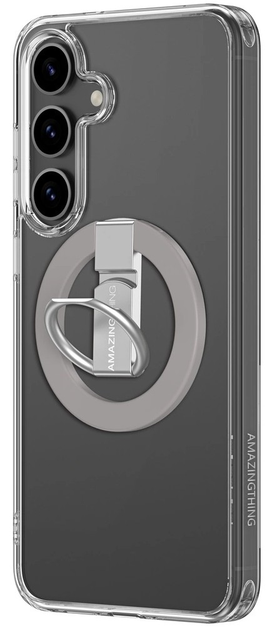 Etui AMAZINGthing Minimal Mag Case z pierścieniem magnetycznym i uchwytem ring magnetyczny do Samsung Galaxy S25 Transparent (4896238001744) - obraz 3