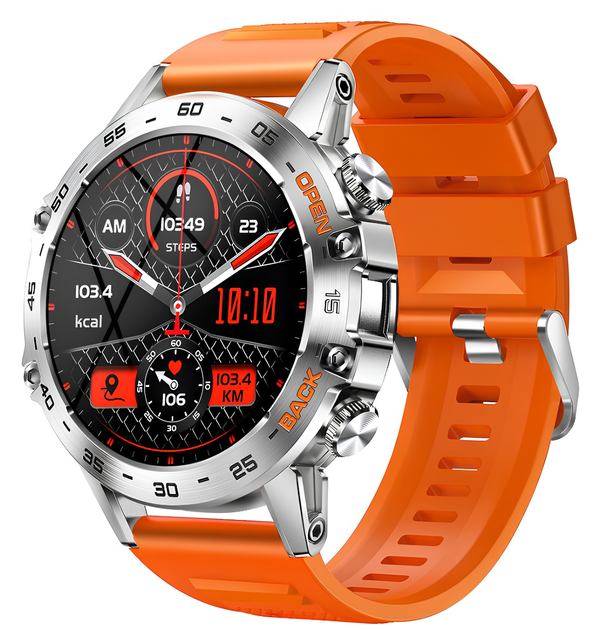 Чоловічі смарт годинники UWatch Canmixs водонепроникні протиударні з круглим циферблатом Помаранчевий - зображення 2