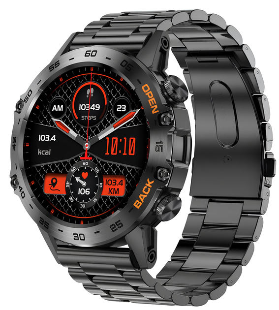 Смарт часы мужские UWatch Canmixs водонепроницаемые противоударные с круглым циферблатом Черный - изображение 8