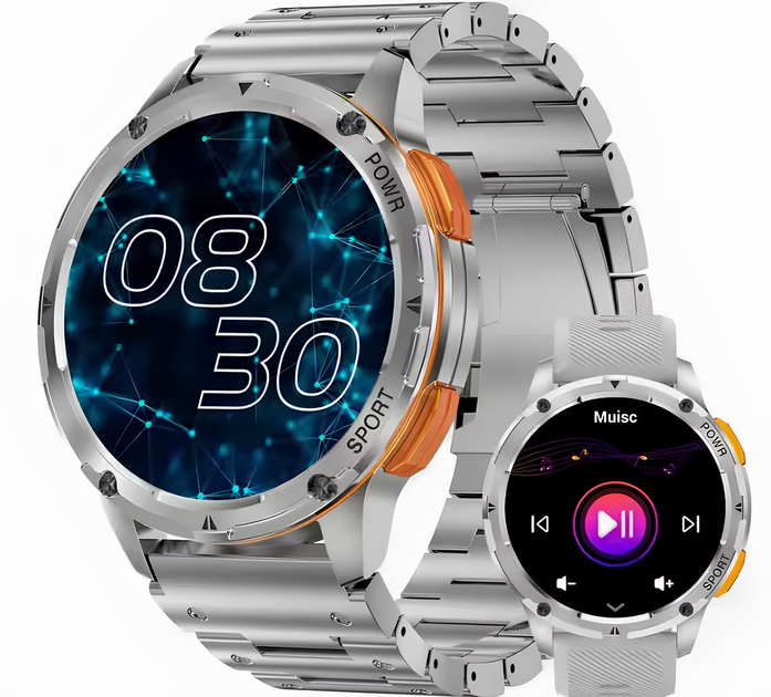 Смарт часы для мужчин UWatch AMOLED с пульсометром Серый - Фото 6 Смарт часы для мужчин UWatch AMOLED с пульсометром Серый - изображение 6