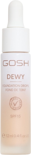Podkład nawilżający Gosh Dewy Spf15 004 Fair 12 ml (5711914200718) - obraz 1