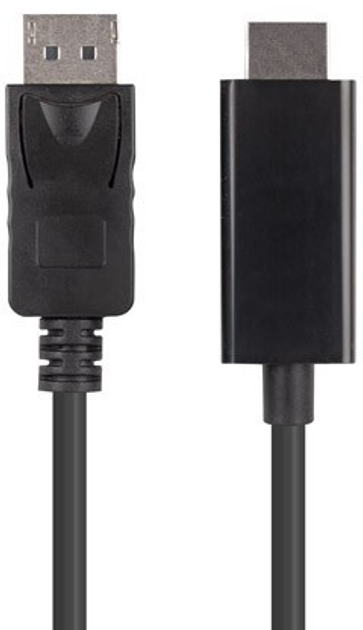 Kable Lanberg Displayport - HDMI M/M 1.8m Black (5901969438710) - obraz 2