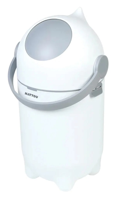 Kosz na zużyte pieluchy Nattou Dropy 27 cm 20 l szaro-biały (5414673150002) - obraz 2