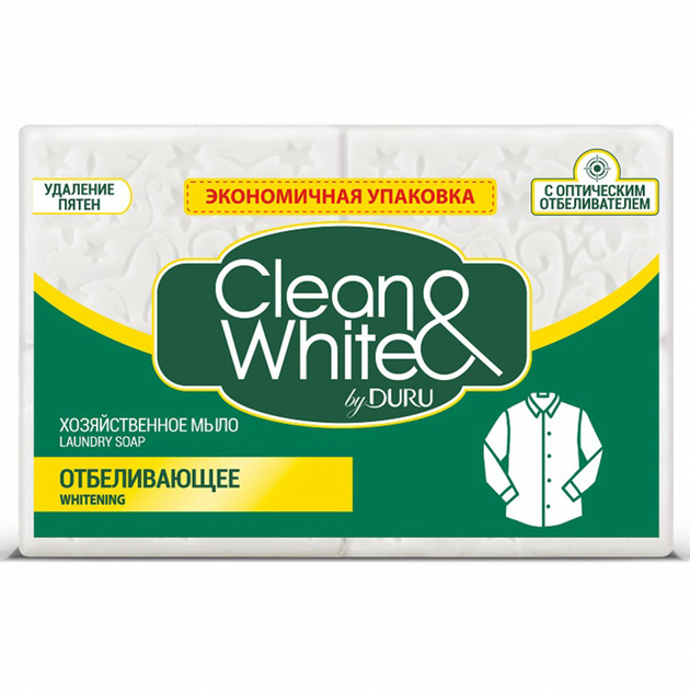 Photos - Laundry Detergent Evyap Мило господарське Duru Clean White Відбілююче 125 г х 4 шт  (8690506400828)