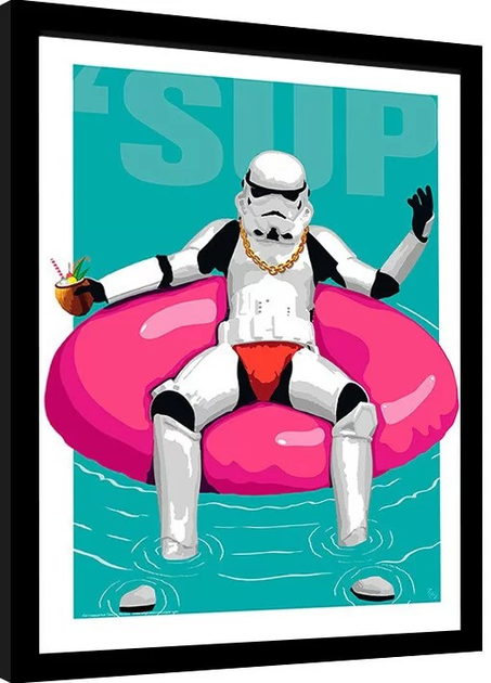 Obraz w ramce Abystyle Studio Original Stormtrooper Pool Boy (3665361155317) - obraz 2