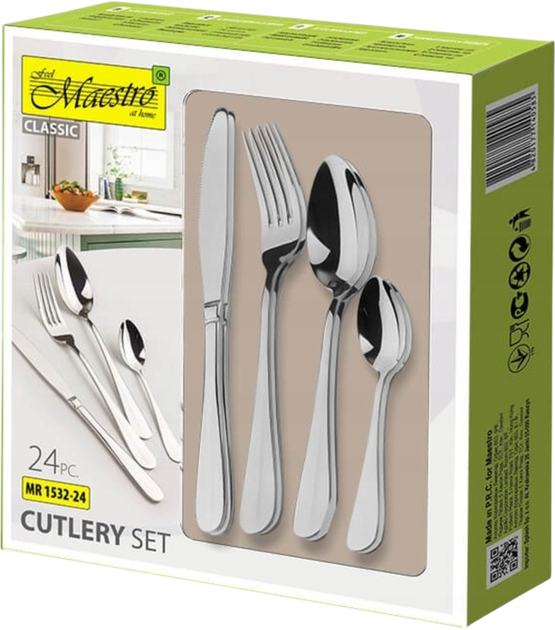 Набір столових приборів Maestro 24 елементи (4820096551271) - зображення 3