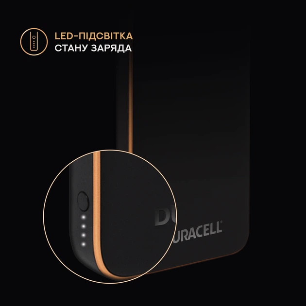 УМБ Duracell Charge Plus 10000 mAh 15W Black (DRPB3009A) - зображення 8