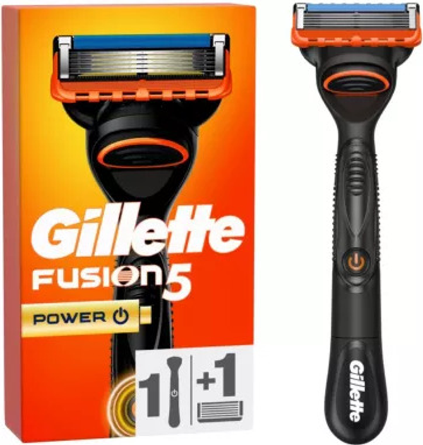 Maszynka do golenia Gillette Fusion5 Power + wymienny wkład 1 szt (8001090420671) - obraz 1