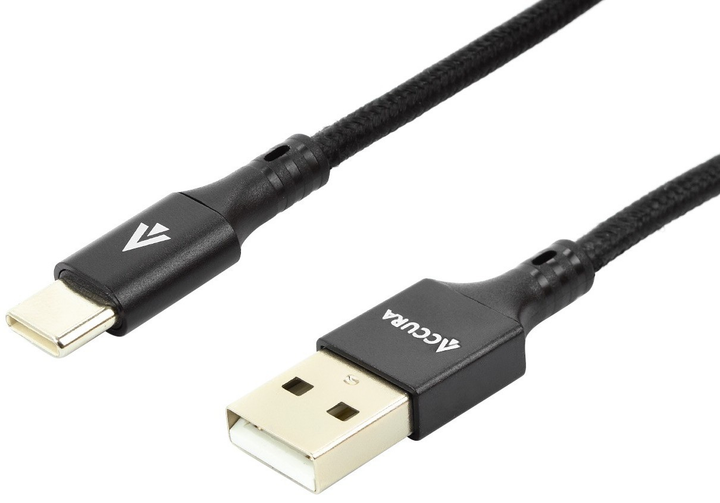Кабель Accura USB 2.0 Type-A - USB Type-C 1 m Black (5904726953402) - зображення 1