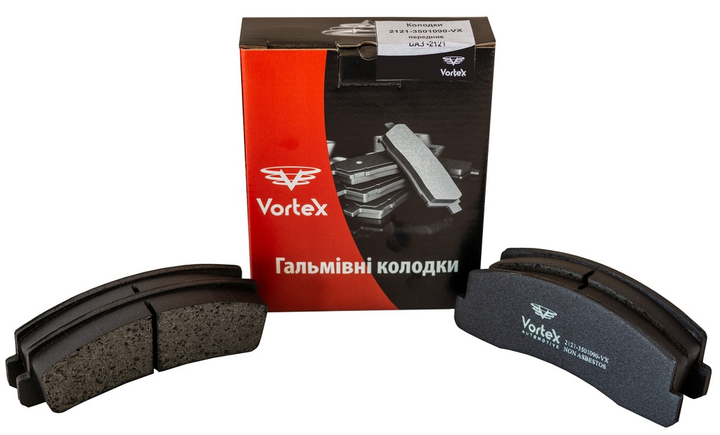 Колодки гальмівні ВАЗ 2121 передні VORTEX, к-т (4 шт.) - зображення 3
