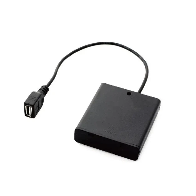 Аккумуляторный/батарейный отсек на 4 х АА с крышкой и USB-мама - изображение 3