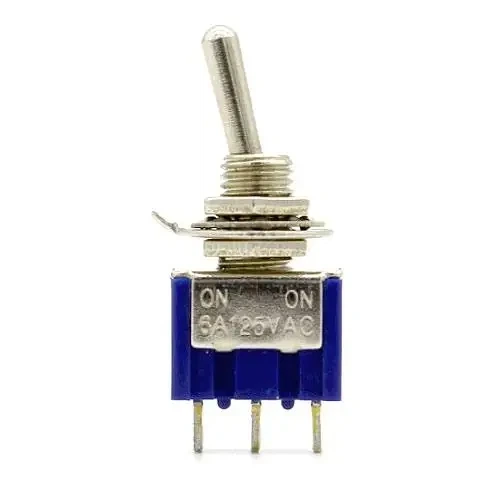 Тумблер MTS-102 3-контактный, 2-позиционный 6мм - изображение 2