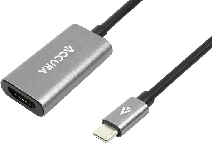 Адаптер Accura USB-C - HDMI 4K 60Hz M/F 0.23m Grey (5904726981917) - зображення 1