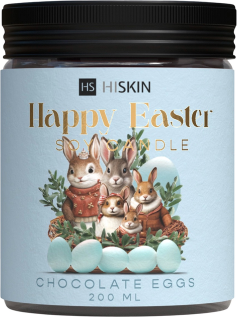 Набір соєвих свічок HiSkin Happy Easter Chocolate Eggs 200 мл + Garden Party 200 мл + Bunny Kisses 200 мл (5905359806943) - зображення 2